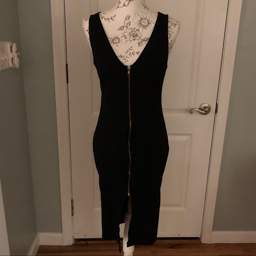 Black dress with zipper
